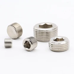 HASCO Brass Pipe Plug Male Thread Hex Internal Head Socket Fitting Water Air Fuel Pipeline