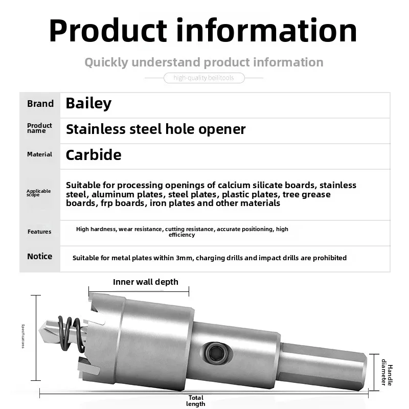 Sega a tazza in lega dura da 29 mm, sega a tazza in acciaio inossidabile, piastra in ferro, piastra in acciaio, trapano alesatore in lega di alluminio metallico.