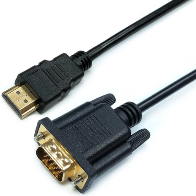 1.8M HDMI 호환 케이블 - VGA 1080P HD(오디오 어댑터 케이블 포함) HDMI 호환 - VGA 케이블