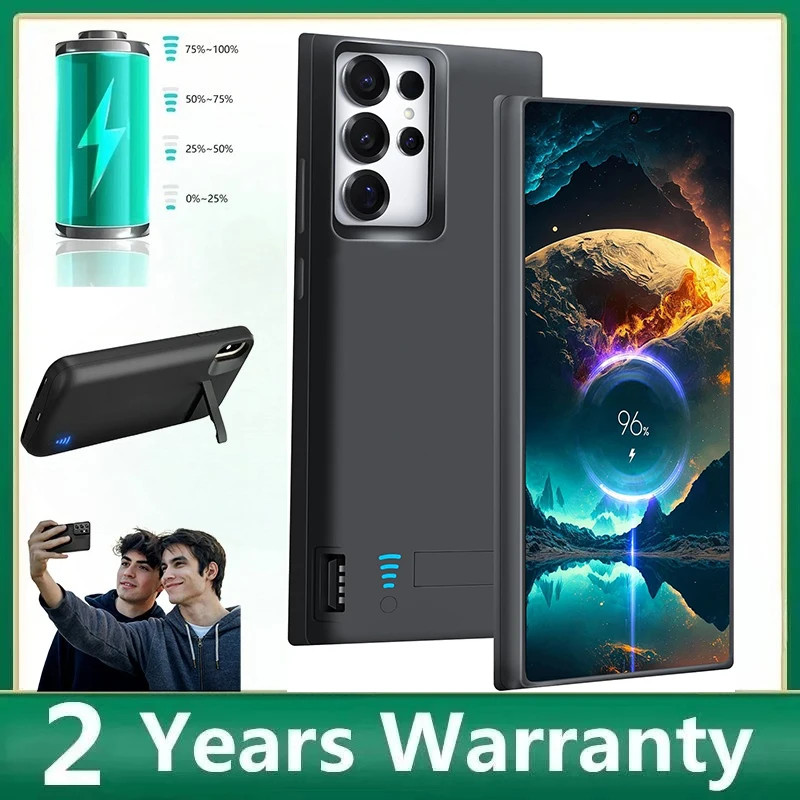 10000Mah Phone Stand Powerbank for Samsung Galaxy S26 Ultra S25 Plus S24 S22 S21 S10 S10e Note 10 20 S20 FE Battery Charger Case