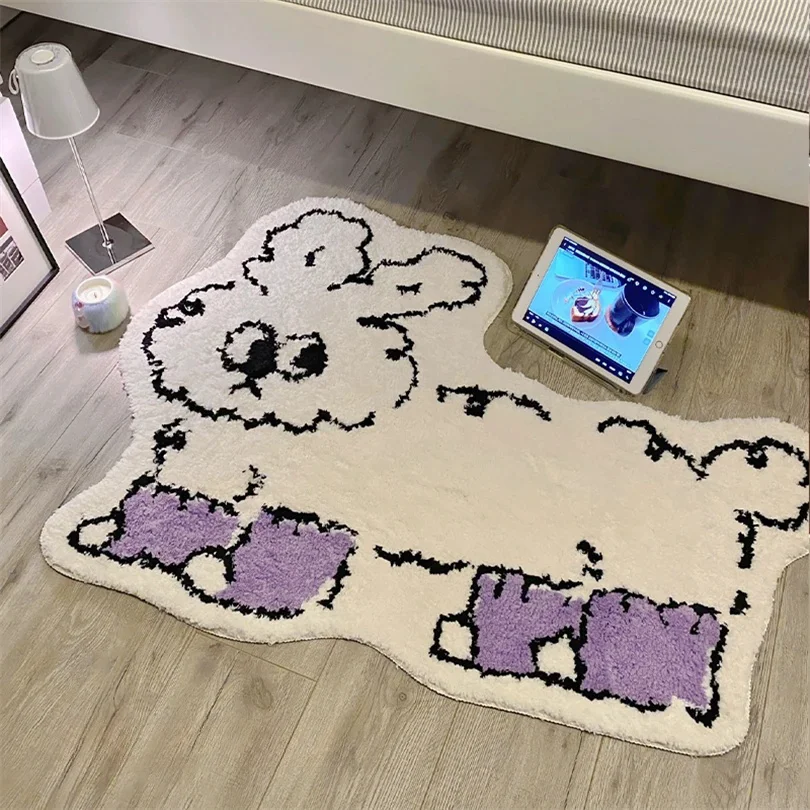 Cartoon Rabbit Bedroom Children's Room Floor Mat Modern Simple Mirror Front Blanket Living Room Sofa Coffee Table Non-slip Mat