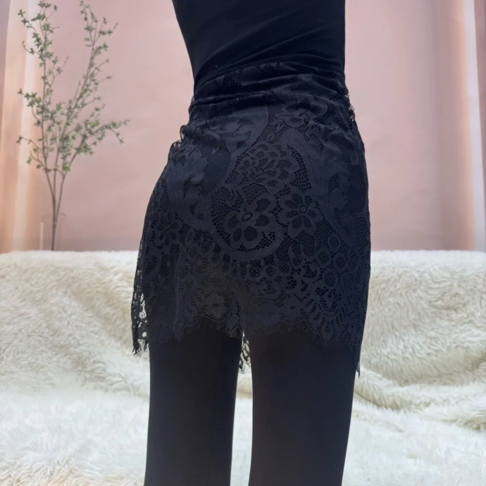 Sheer Lace​​ Lace Mini Skirt​​ See-Through Skirt​​ Sexy Cover Up​​ Lolita Short Skirt​​ ​​Adjustable Ties​​ ​​Boho Design​​