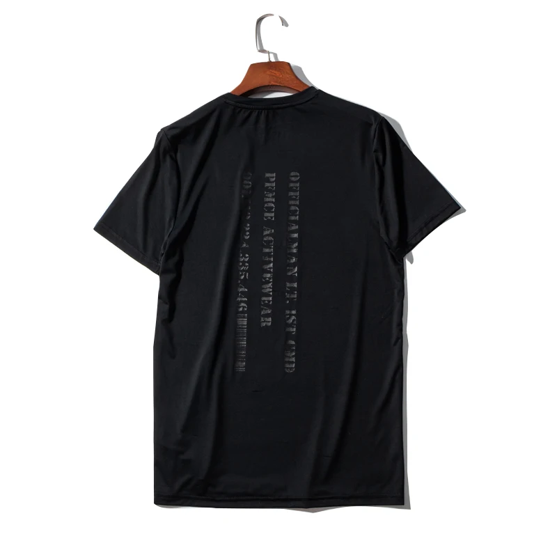 

Удобная футболка из эластичной ткани из ледяного шелка, мужская ort Sve f Sve Qui Dry, дышащая, высокоэластичная, летние виды спорта...