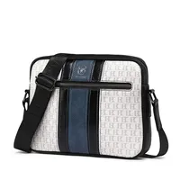 BULLCAPTAIN Men's bag fashion shoulder bags quality men's messenger bags 10 inch iPad bag contrast Handbags luxury designer bag