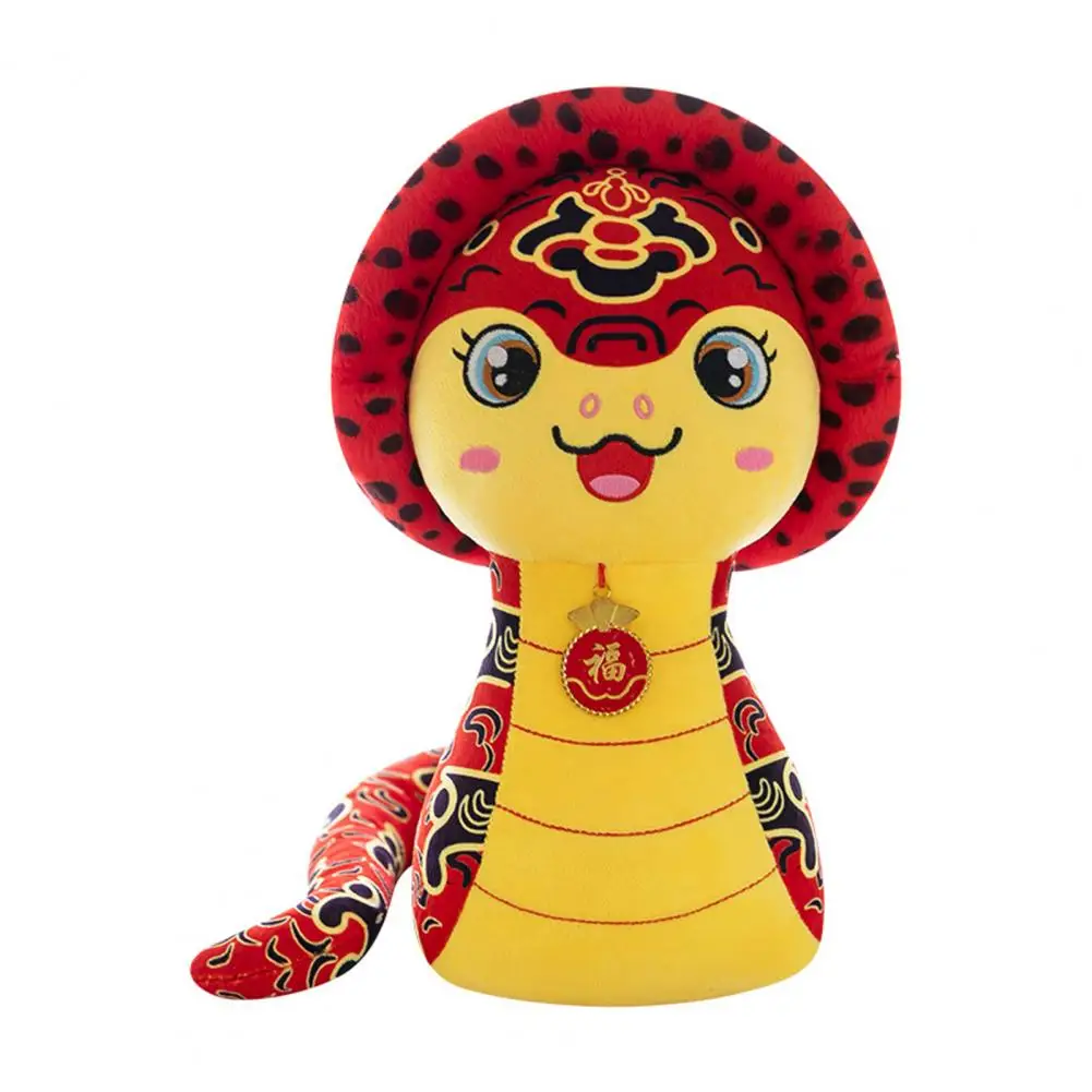 Chinese Snake Plushie Chinese Zodiac Plush Toy Year of Snake Mascot Doll for Home Office Decor Plushie Bedroom Decoration