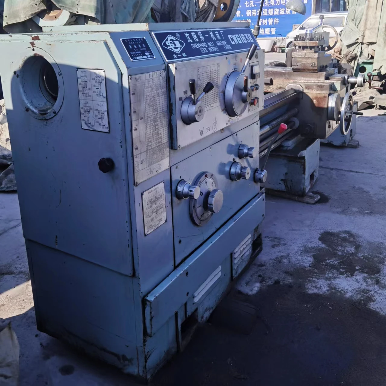 Collegamento orizzontale usato Cw6163b per tornio manuale in metallo ad alta precisione in acciaio