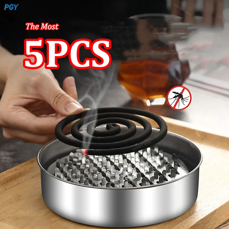 

5/3/2/1 шт. держатель спирали от комаров коробка для спирали от комаров из нержавеющей стали с крышкой круглый лоток для спирали от комаров легко москитные принадлежности