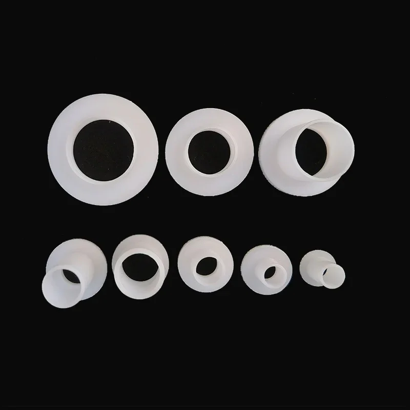 Best1 30pcs M5 M6 M8 nylon step washer T-type gasket insulation washers hollow high column flange plastic black gaskets cushion