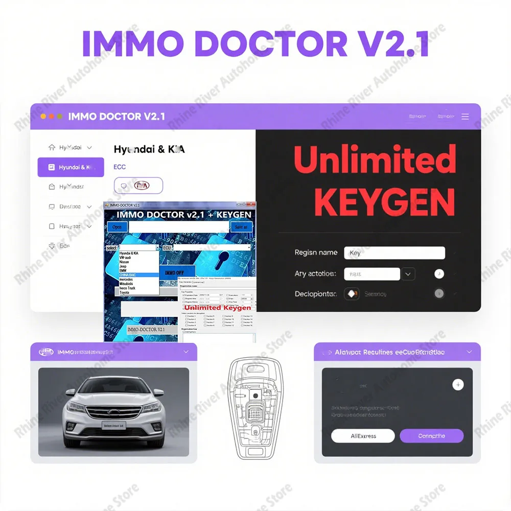 

IMMO DOCTOR V2.1 Keygen Multi-Brand Immo Off Tool ECU Chip Tuning for MED17.9.2 MED17.9.8 SIM2K MT38 Auto Diagnostic Programmer