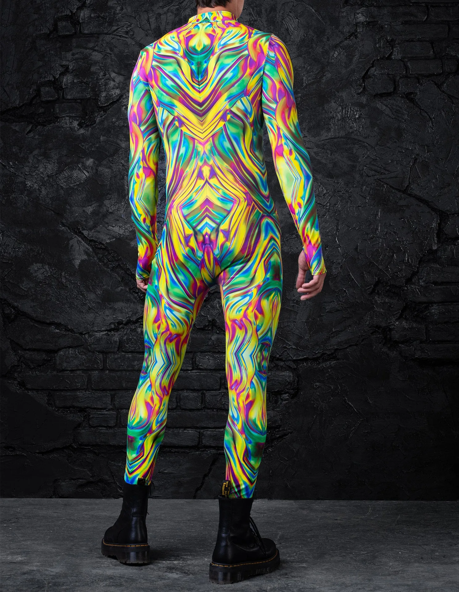 Bunte Punk-Regenbogen-Bodysuits für Halloween, Feiertagspartys, Cosplay, Elastisches Kostüm, Jumpsuit, Romper, Damen-Aerial-Yoga-Anzug, Zentai – Detail 35