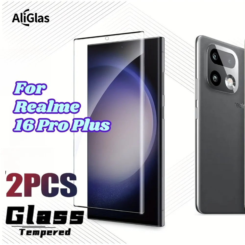 

2pcs Tempered Glass Film Screen Protector for Realme 16 Pro Plus Glossy Finish Perfect Front Protection For Realme 16 Pro Plus