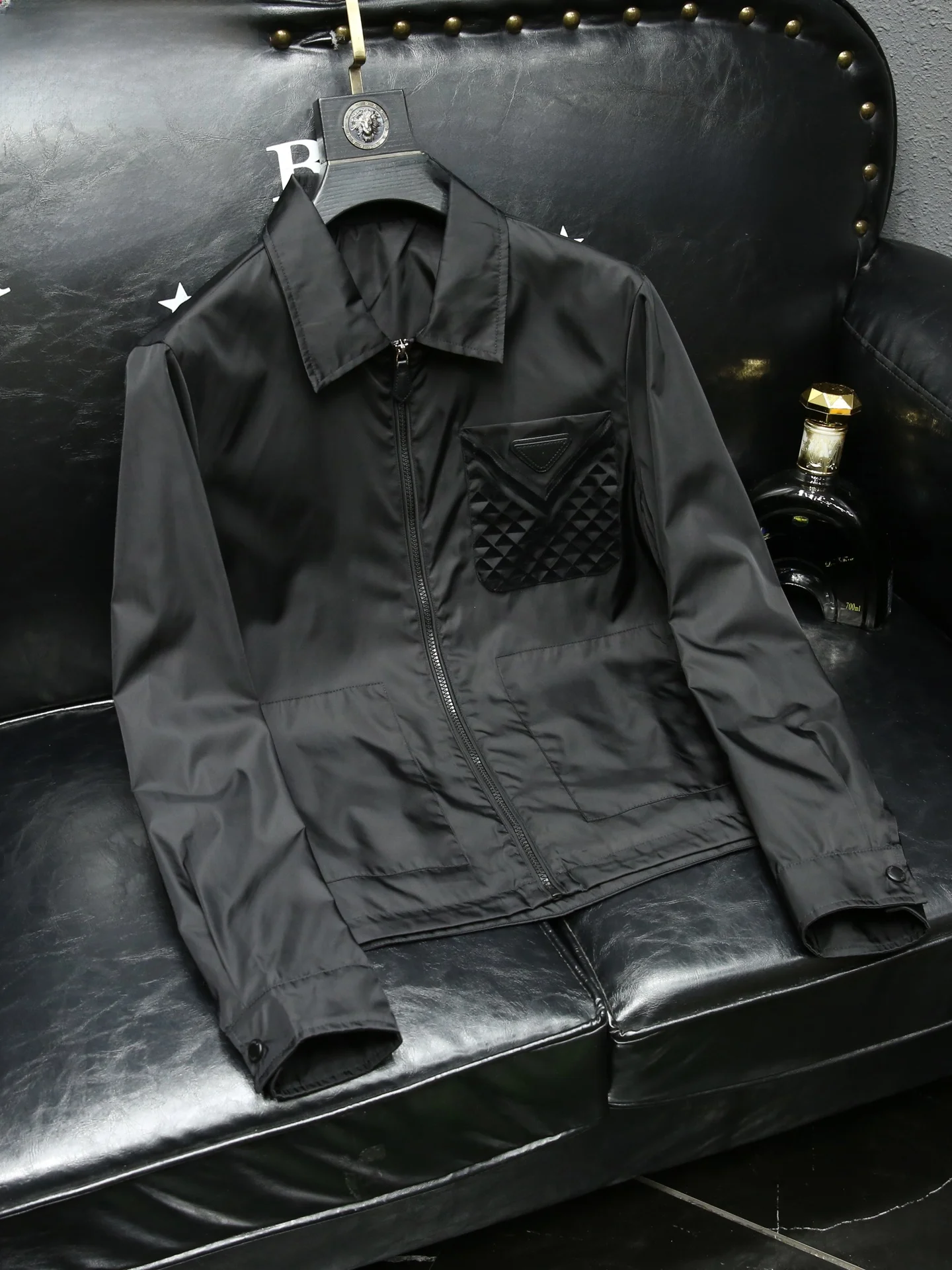 

Ele Slim Fit Men's Jaet Collared Outerwear Faionable Versatile Spring Autumn New Sle High End Lightweight Coat