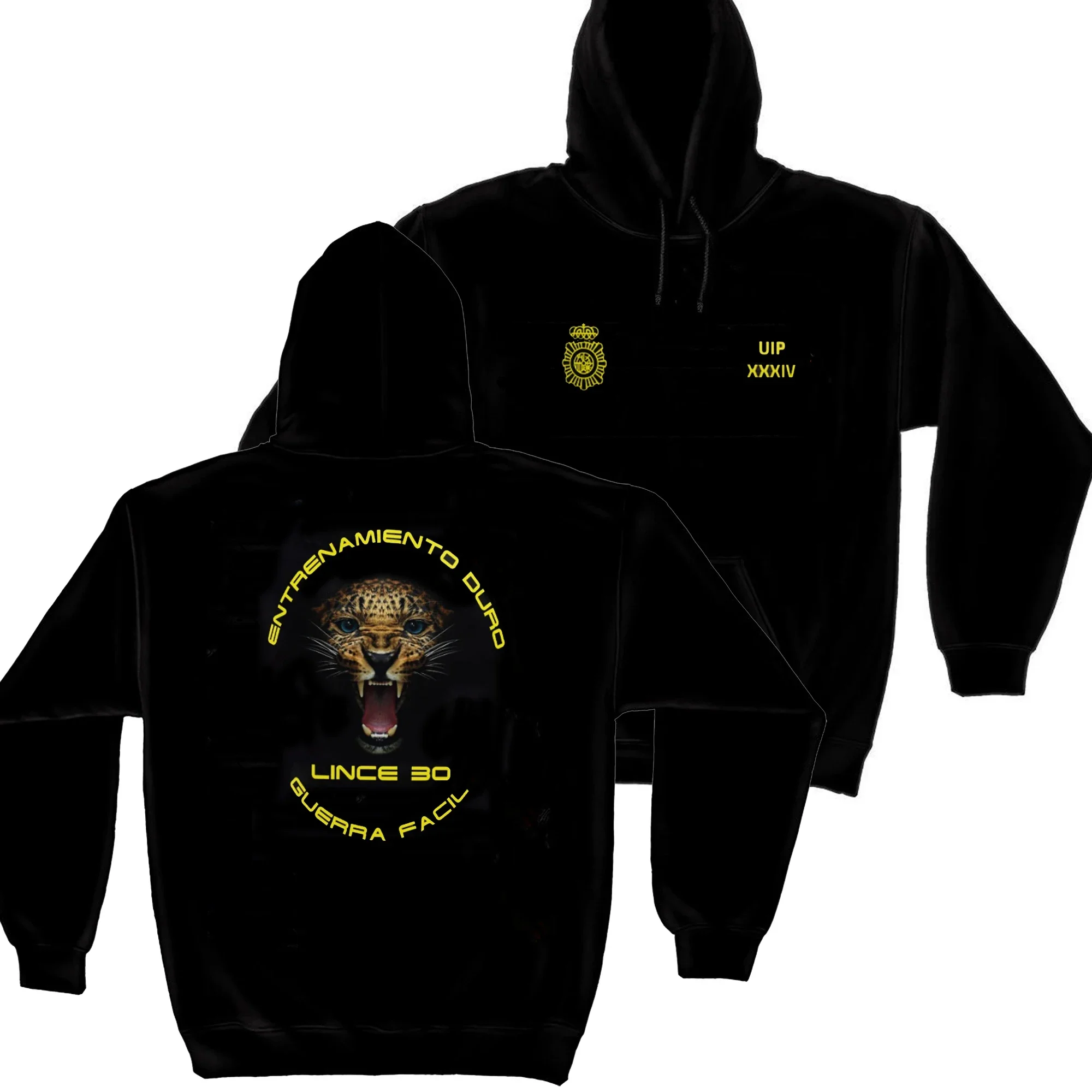 

XXXIV Curso UIP Lince 30 Policia Nacional Española Pullover Hoodie 100% Cotton Comfortable Casual Mens Sweatshirt Streetwear