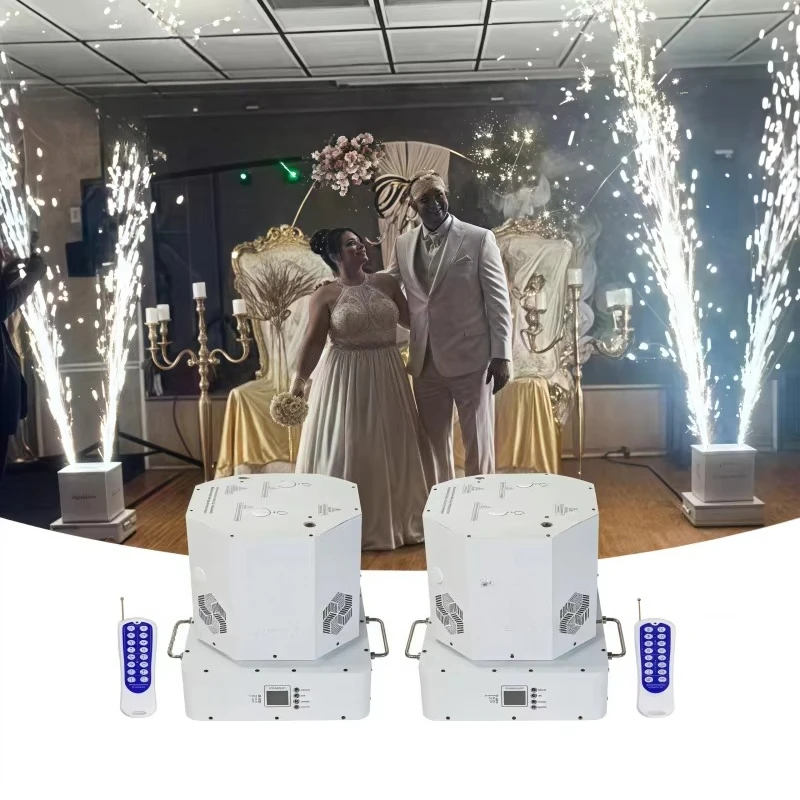 Double Head Spinning Wedding Party Cold Flame  Metal DJ Spinning Dance Spark Machine Weddings and Parties