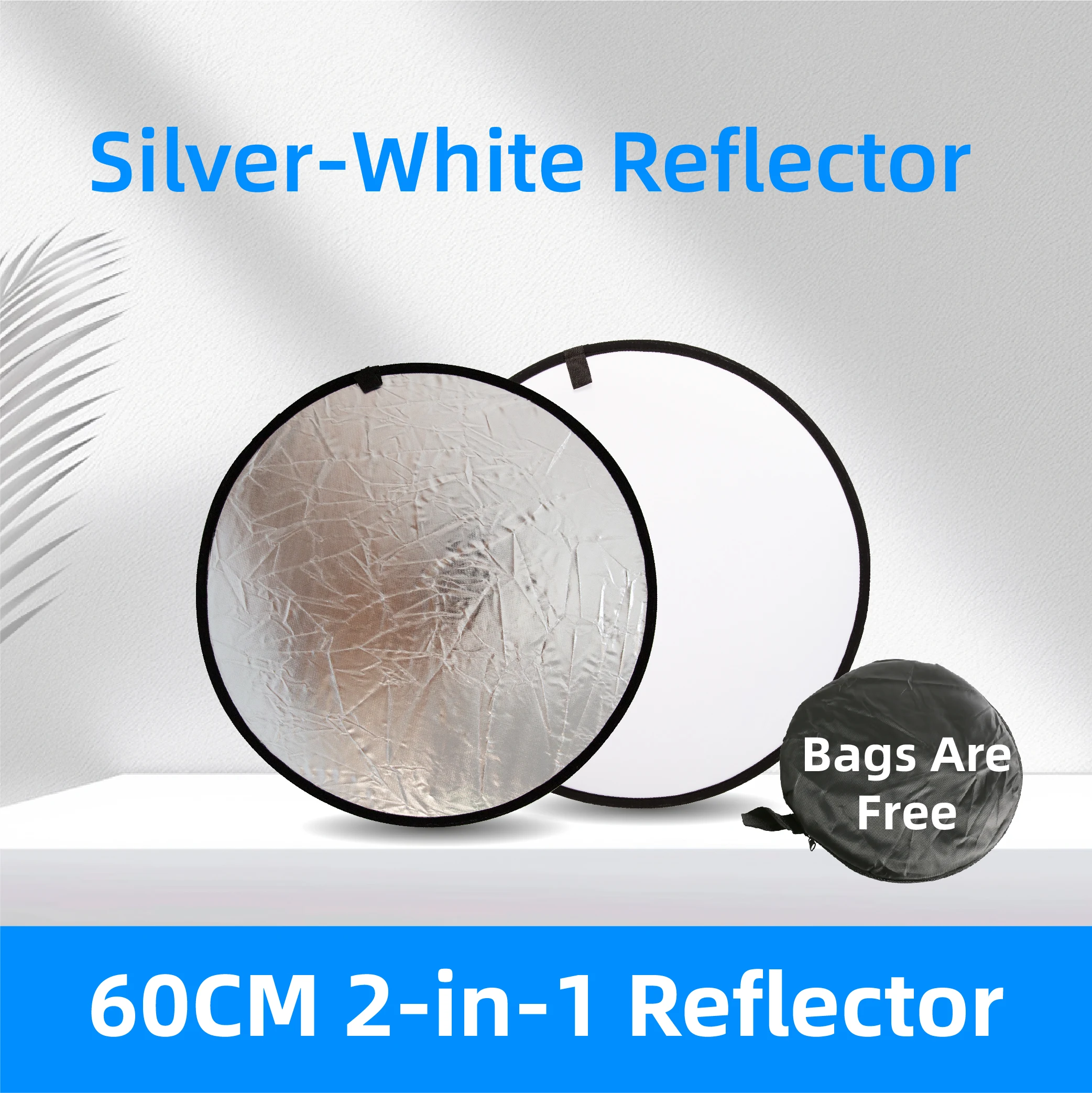 عاكس تصوير دائري قابل للطي ، ناشر ضوء خارجي ، قرص متعدد مع حقيبة حمل ، استوديو تصوير ، 2 في 1 ، 30 ، 60 ، 80 ،! #6