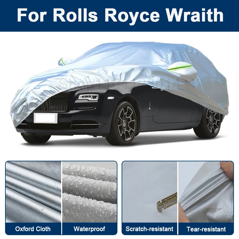 

Outdoor Full Car Cover For Rolls Royce Wraith with Reflective Strips Waterproof Snowproof Dustproof UV Protection