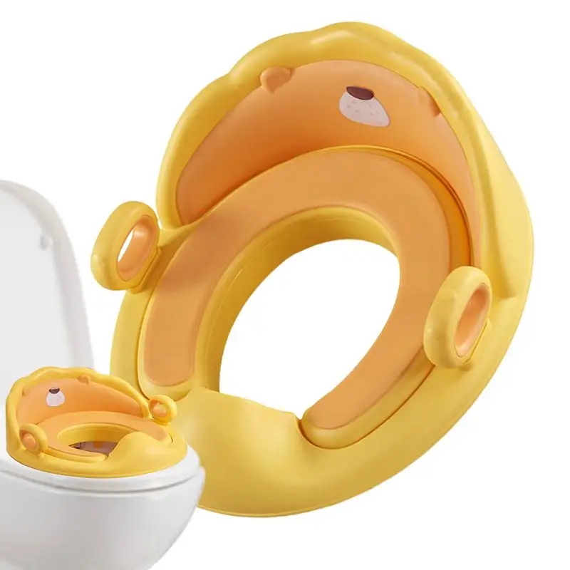 

Toilet Training Seat Potty Toilet Seat With Handles Potty Seat With Urine Guard Non-Slip Safe Potty Seat For Round & Oval