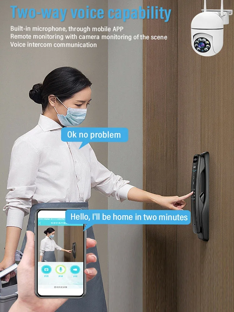 1080P Security Camera 2.4G WIFI Camera Indoor/Outdoor PTZ Speed Wireless IP Camera Humanoid Tracking Surveillance Camera