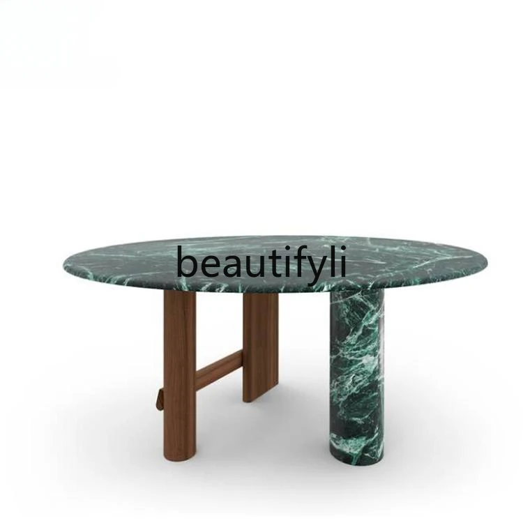 

Luxury stone dining table marble personalized round dining table