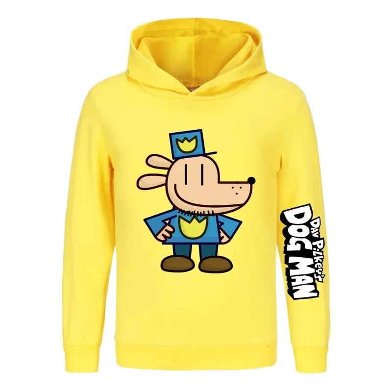 L2025L 할로윈 신상 아동 패션 만화 도그맨 의류 프린트 스웨터 아기 소녀 후디 스웨트셔츠 소년 긴팔 코트