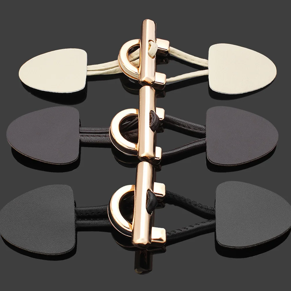

1Pair Coat Toggle Buckles Durable Decorative Clothing Closure Buttons Replacement for Wind Coats Garment Accessories