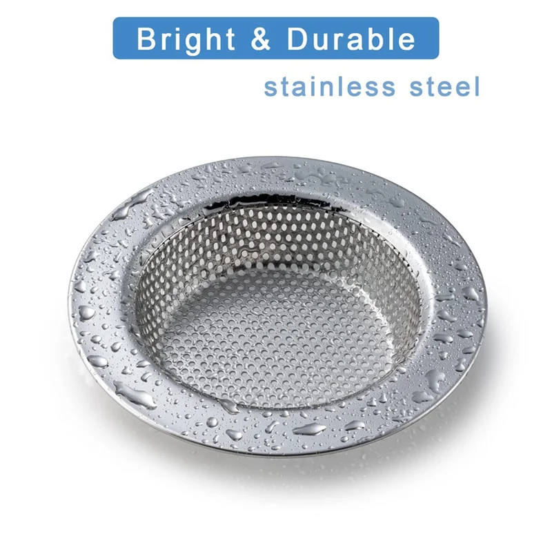 ABMO 4.5 Inch Stainless Steel Sink Strainer Stainless Steel Sink Drain Basket 4 Piece Set For Kitchen Sink Drain Basket