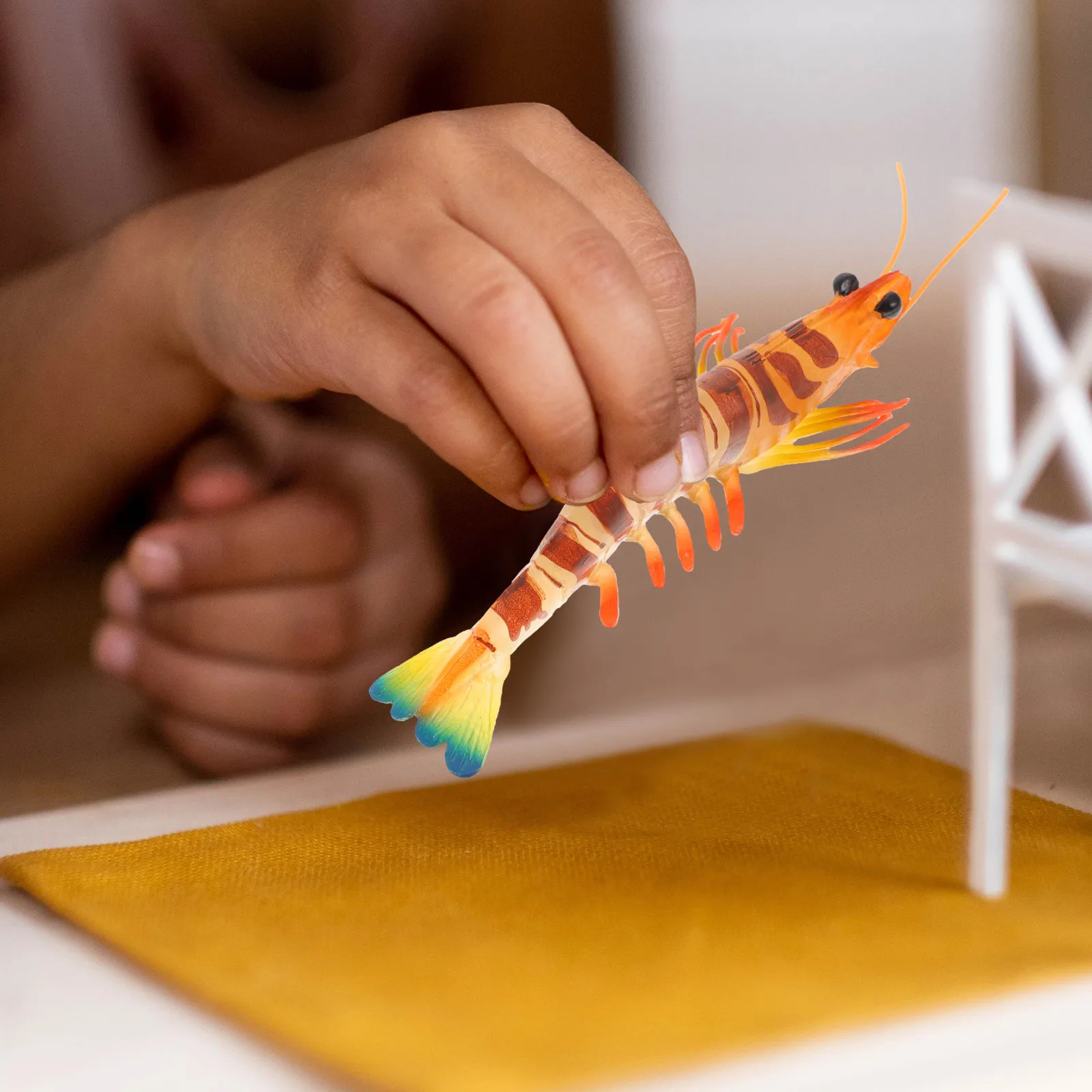 

Realistic Simulation Shrimp Plastic Ornament Kid Education Fish Tank Decoration Lifelike Marine Animal Figure Shrimp Figure