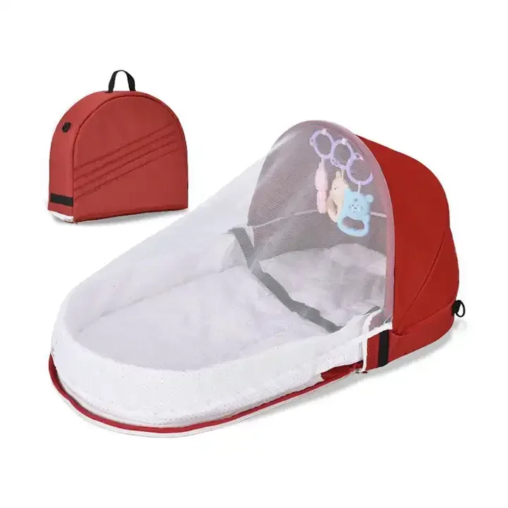 #Fashion Isolation Foldable Baby Bed Travel Disposable  Portable Crib Baby Bed Quilted Diaper Bag for Babies Waterproof