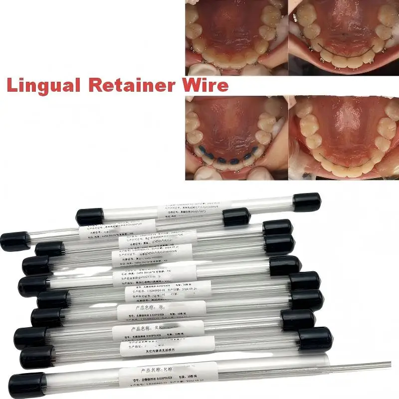 Dental Fixed Lingual Retainer Flat Twisted Arch Wire Stainless Steel Medical Grade Materials for Orthodontic Treatment Lab