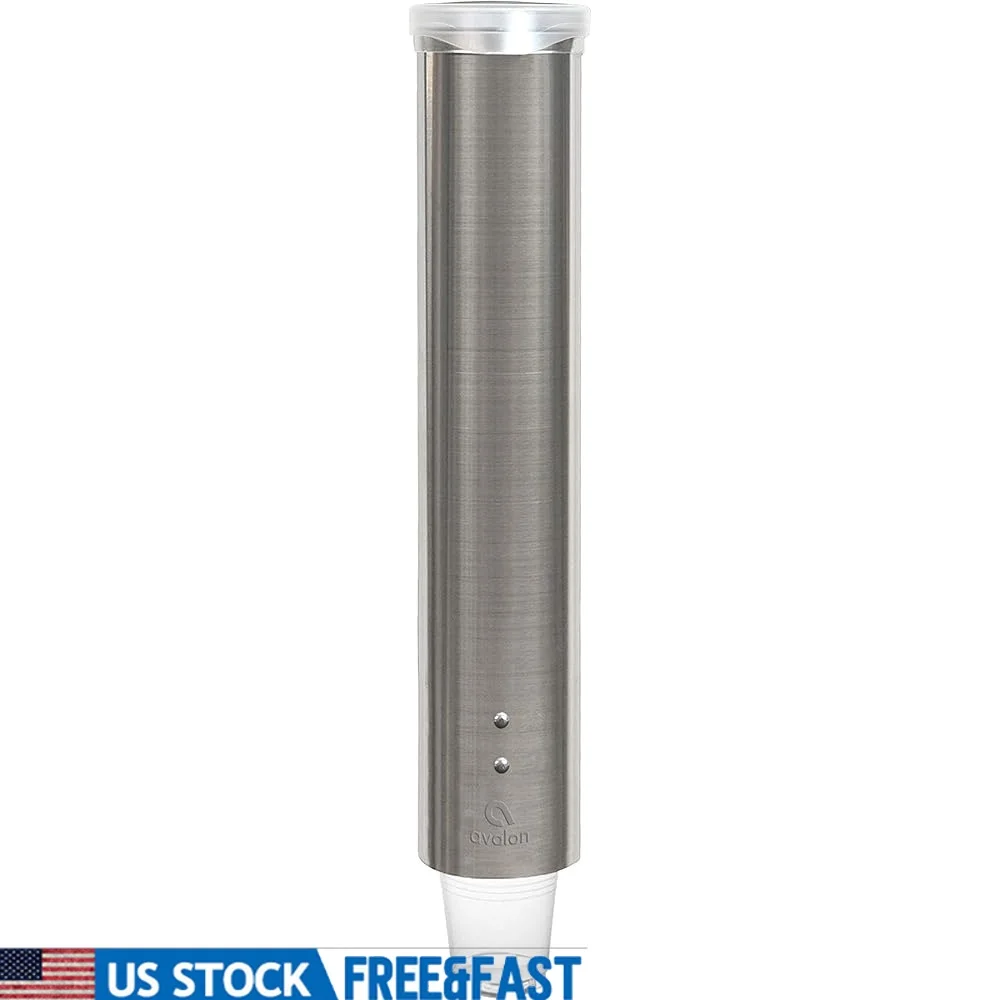 

Stainless Steel Adjustable Cup Dispenser Wall Mounted Fits 4-10 oz Cups Dent Proof Fingerprint Resistant Easy Dispensing