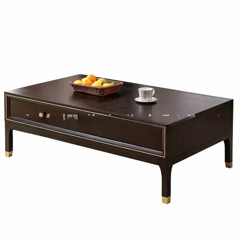 

Postmodern light luxury solid wood, coffee table TV cabinet combination, living room simple audio-visual cabinet, four-door