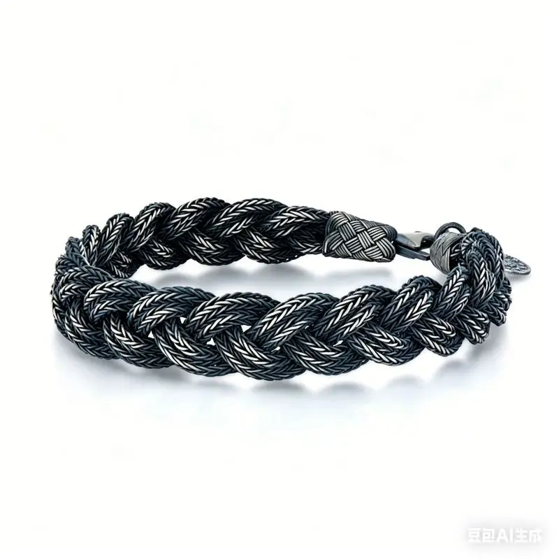 New Turkish Men, Black Woven Bracelet Women
