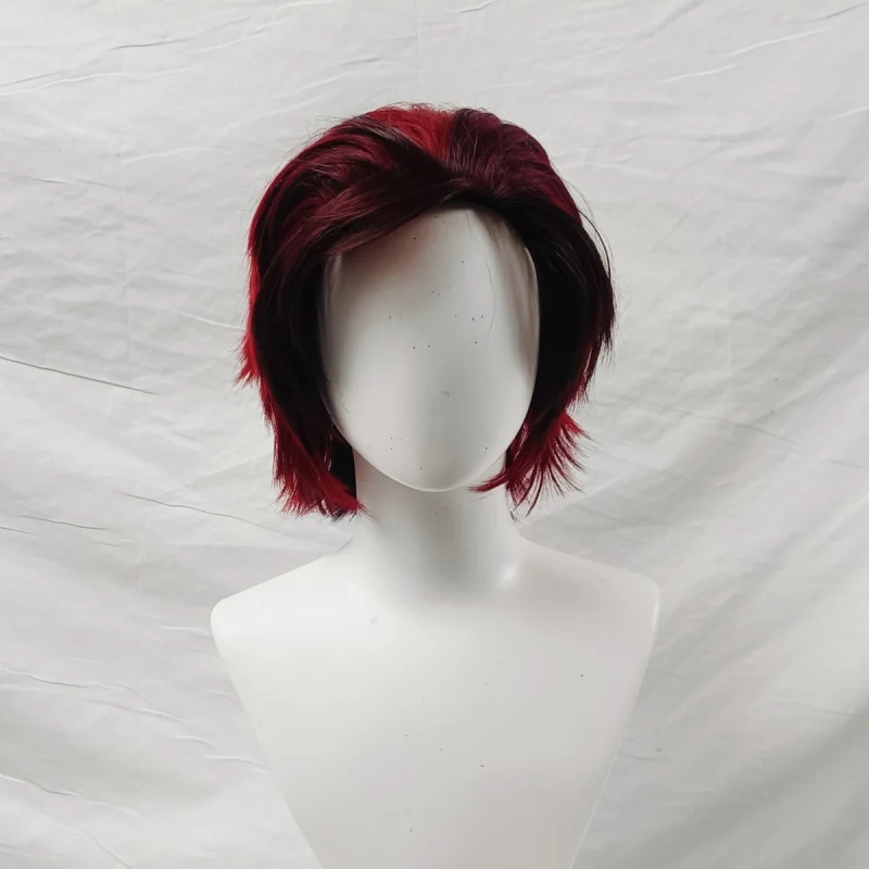 

Kimetsu No Yaiba Плита Дверь Уголь Zhilangcos Розовая Сетка Назад Градиент Анти-Воллек Стиль Искусственные Волосы В наличии