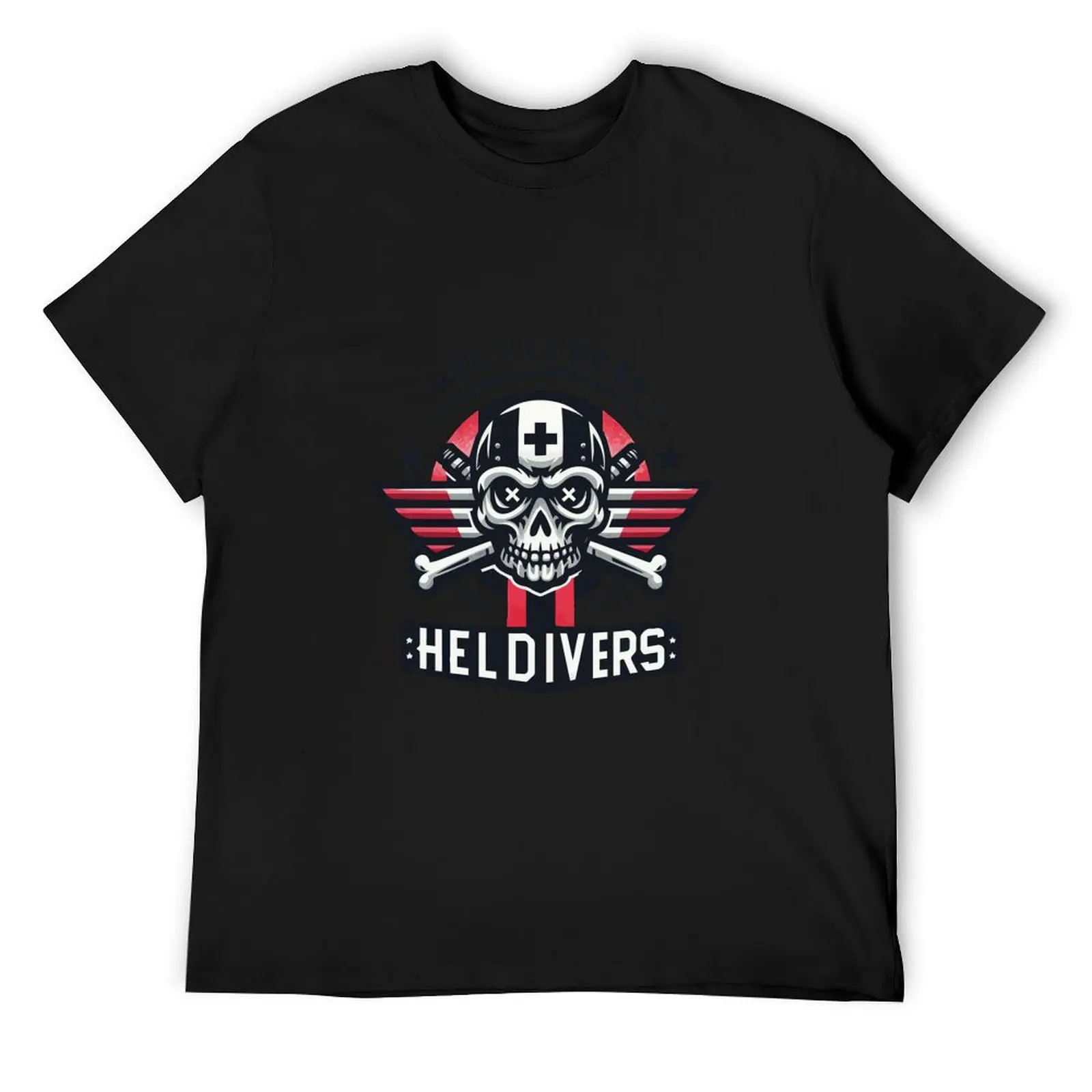 helldivers dive harder T-Shirt cotton graphic tees luxury clothing labubu slim fit t shirts for men