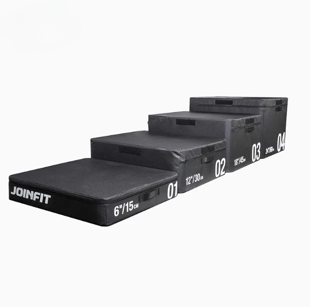 Fitness jumping box black and white  power bouncing strength training vault jumping stool physical training four-in-one