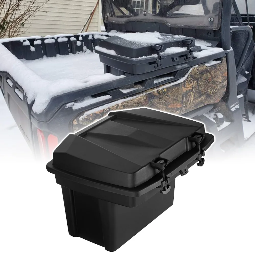 

Ящик для хранения кровати, запираемый ящик для хранения вещей, грузовая банка, совместимая с Can-am Defender Max HD5 HD8 HD9 HD10 Commander 2021+