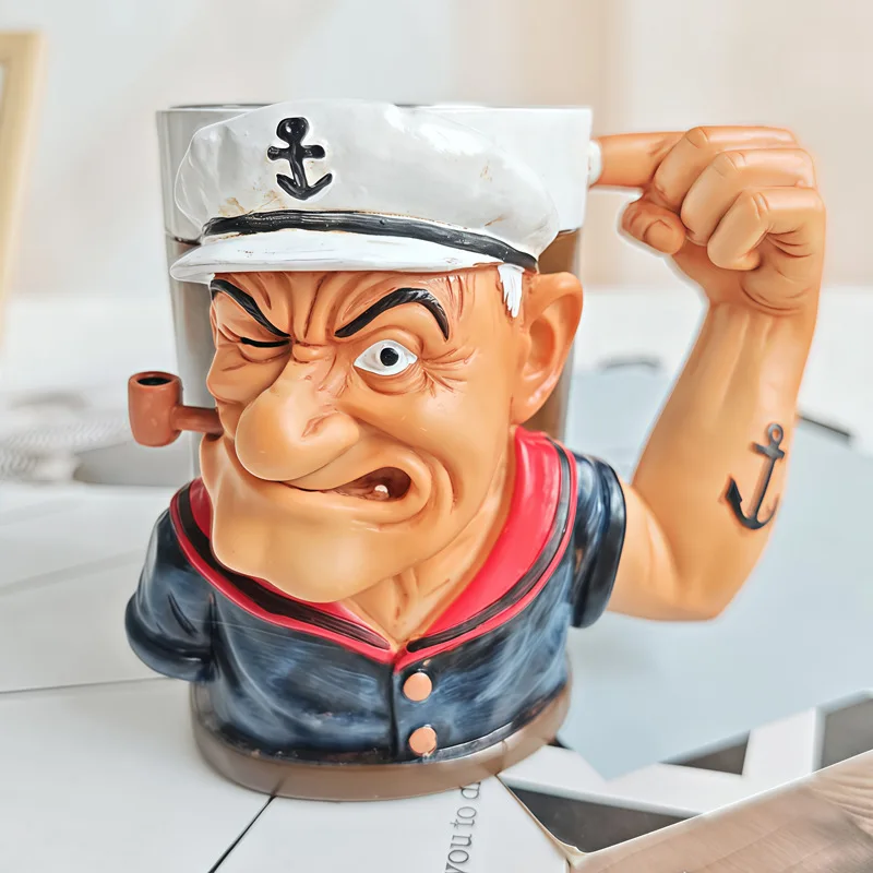 Creative Strongman Cup, Coffee Cup, Cute Cartoon Character Image, Home Living Room Decoration, Gifts