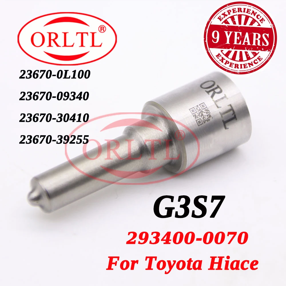 293400-0070 Common Rail injector nozzle G3S7 for Toyota 23670-0L100 23670-09340 23670-30410 23670-39255 for Toyota Hiace 3.0 d