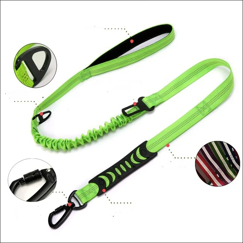 Reflective Dog Leash, 150cm No Pull Dog Leash Bungee for Shock Absorption, Dog Training Leashes Pet Supplies