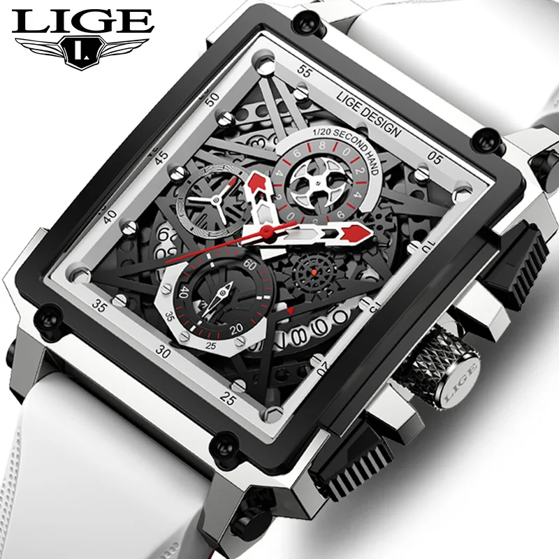 

LIGE Men Watch Top Brand Luxury Waterproof Quartz Watches For Men Sport Chronograph Wristwatch Man Male Clock Relogio Masculino
