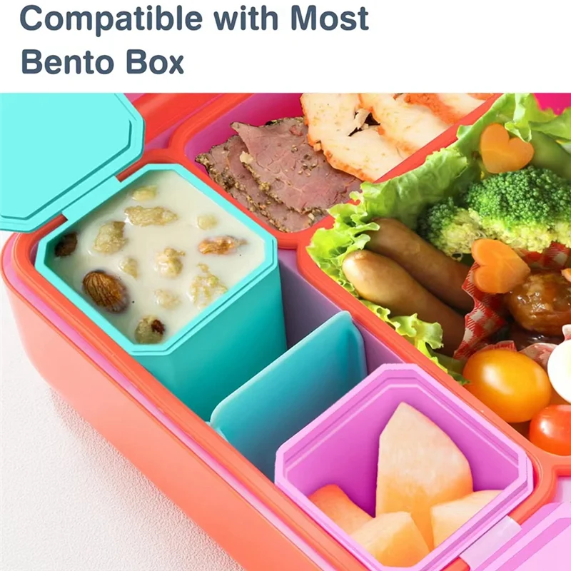 

A75T 4PCS Dip Containers, 4Oz Silicone Salad Dressing Container Dipping Sauce Container With Lids For Picnic Travel Durable