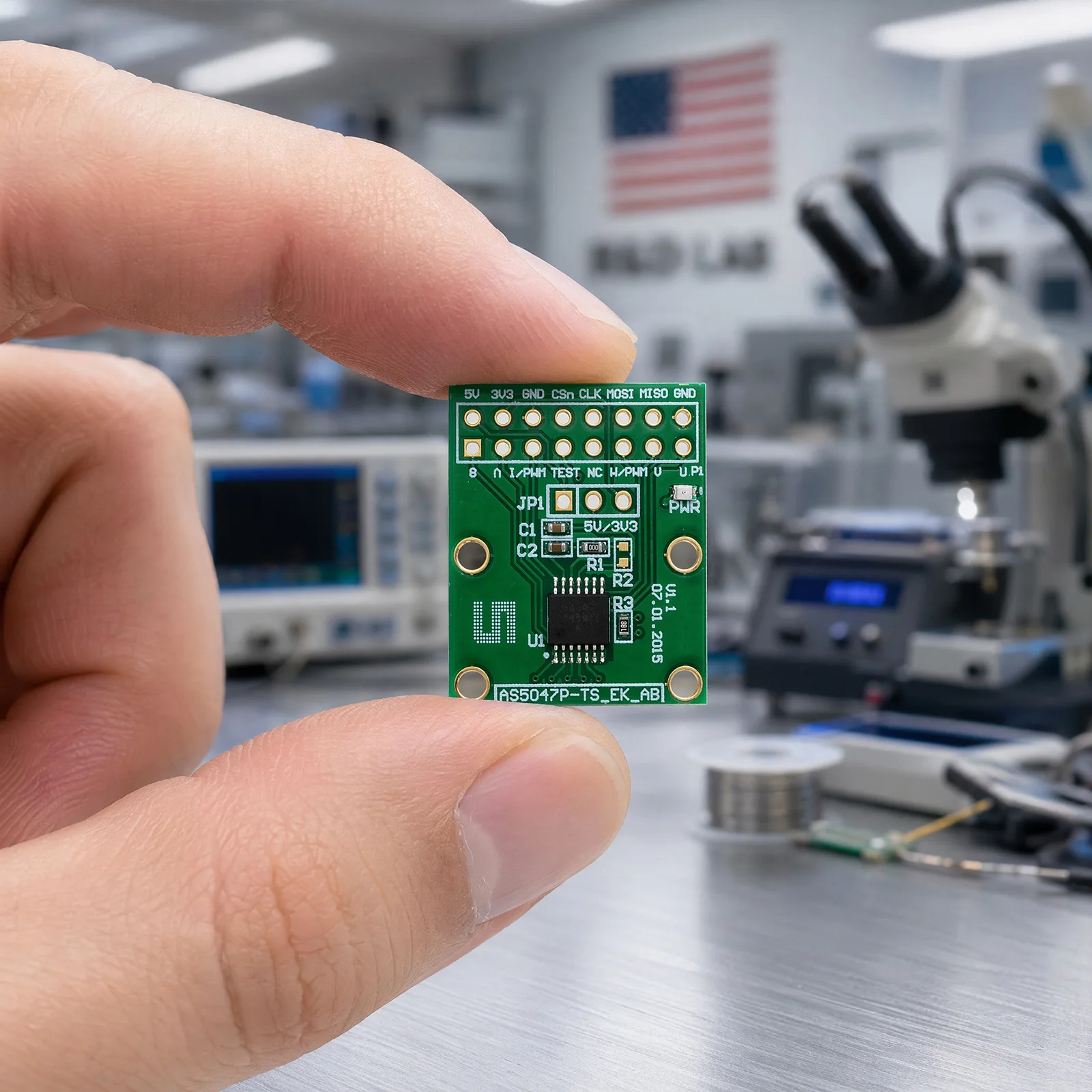 AS5047D AS5047P Magnetic Encoder PCB for SimpleFOC VESC SPI ABI Brushless Motor Driver Robotics Position Control 3.3V 5V