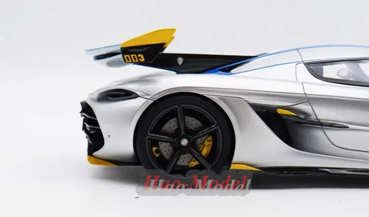 Frontiart 1:18 Voor Koenigsegg Jesko Hars Diecast Model Auto Beperkt Speelgoed Jongens Geschenken Hobby Display Collectie Simulatie Zilver