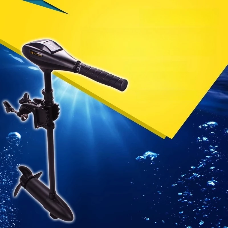12V/24V/48V Electric Outboard Motor 1000W-2200W Brushless Copper Motor Telescopic Handle LED Display for Fishing Boat