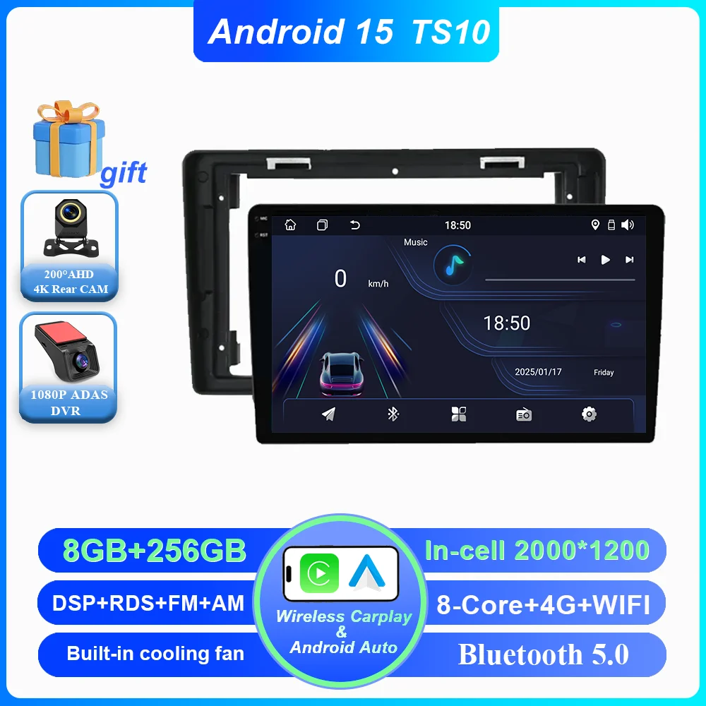 Auto Android 15 Radio Stereo Voor Citroen Berlingo B9 Peugeot Partner 2008-2019 draadloze CarPlay Android Auto Geen 2 din 2din DVD