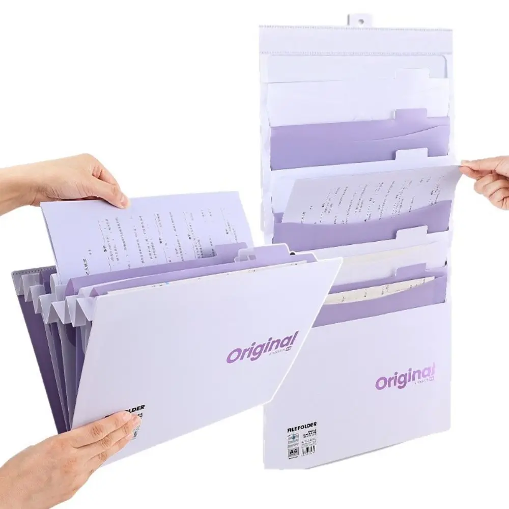 

Six-grid Hanging Folder Large-capacity Multi-layer Test Paper Storage Bag Folding Waterproof Storage Folder