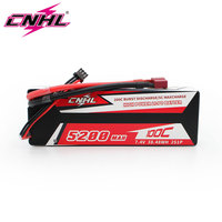 CNHL Lipo Battery 2S 3S 4S 5200mAh 7.4V 11.1V 14.8V 100C Hard Case With T Plug For RC Car Boat Helicopter Truck Truggy Traxxas