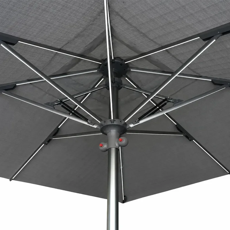5m Large Outdoor Parasol Middle Pillar Umbrella for Villa Balcony Courtyard Commercial Coffee Shop Sun Shade