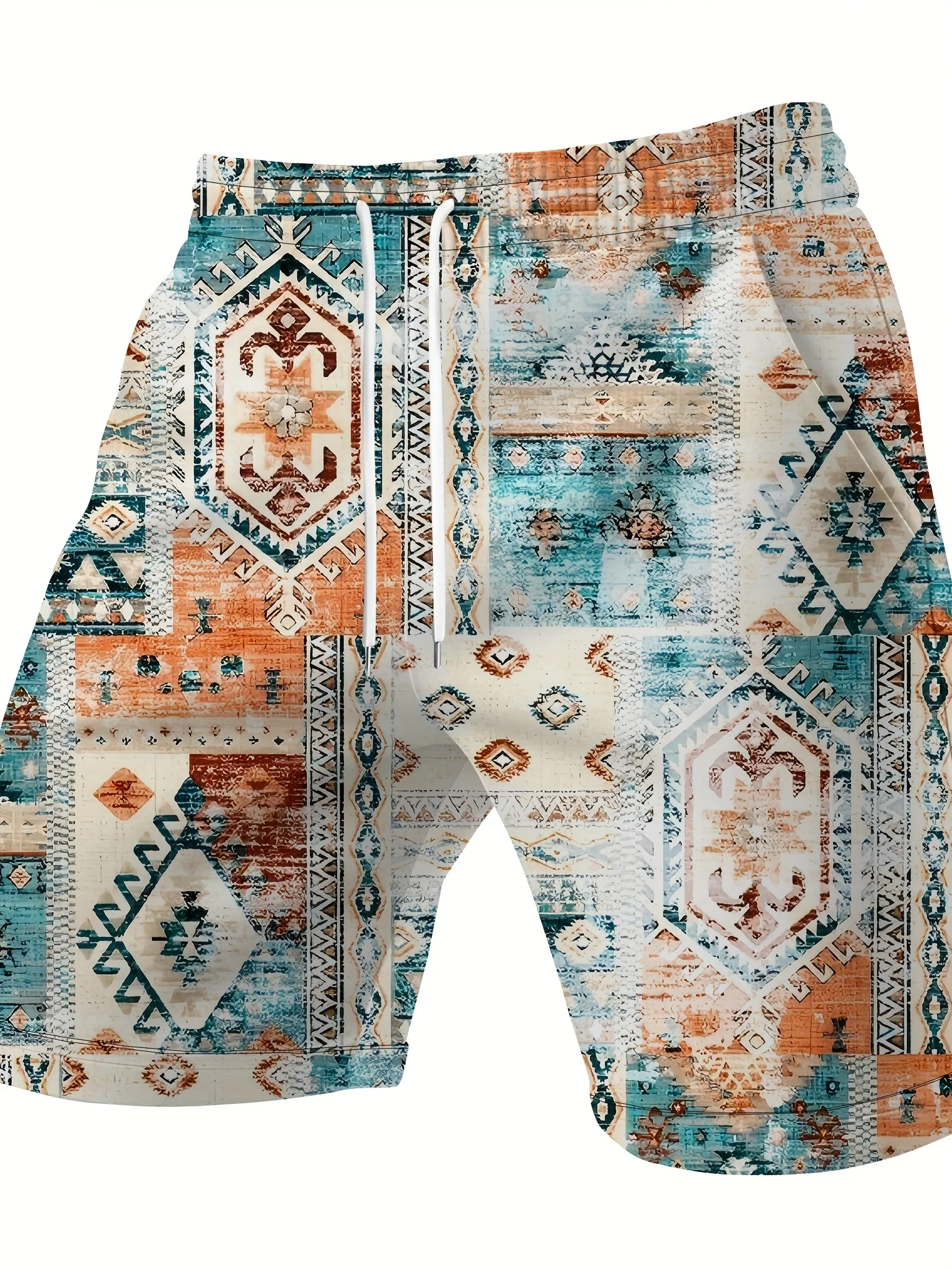 Hot Selling Fashion New Retro Ancient Ethnic Totem Texture Men's Outdoor Hip-hop Shorts Casual Beach Shorts Sports Plus Size