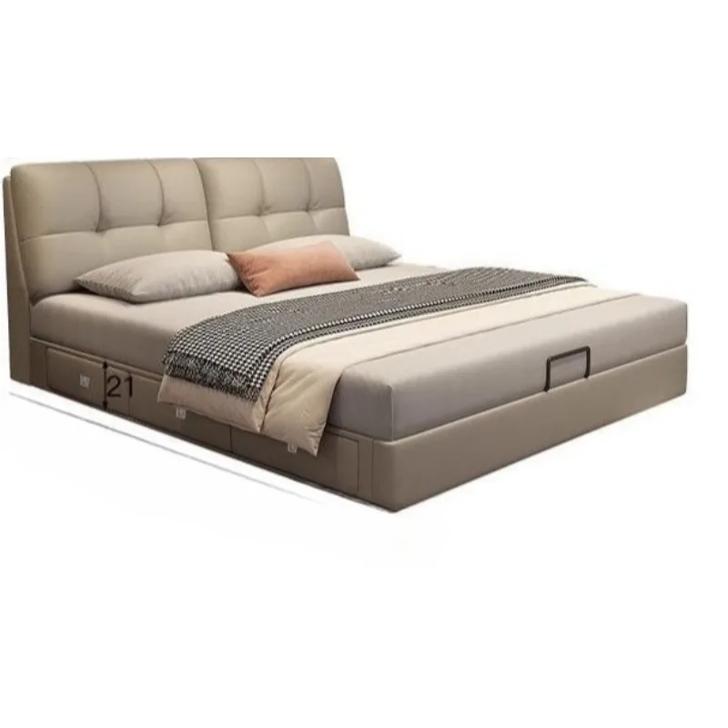سرير حديث فريد من نوعه الحد الأدنى غرفة نوم فاخرة سرير فاخر تخزين النوم Camas De Matrimonio Dormitorio أثاث منزلي